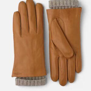 Brand New In Packaging!! Hestra Megan Leather Gloves with Knitted Cuff, Size 6